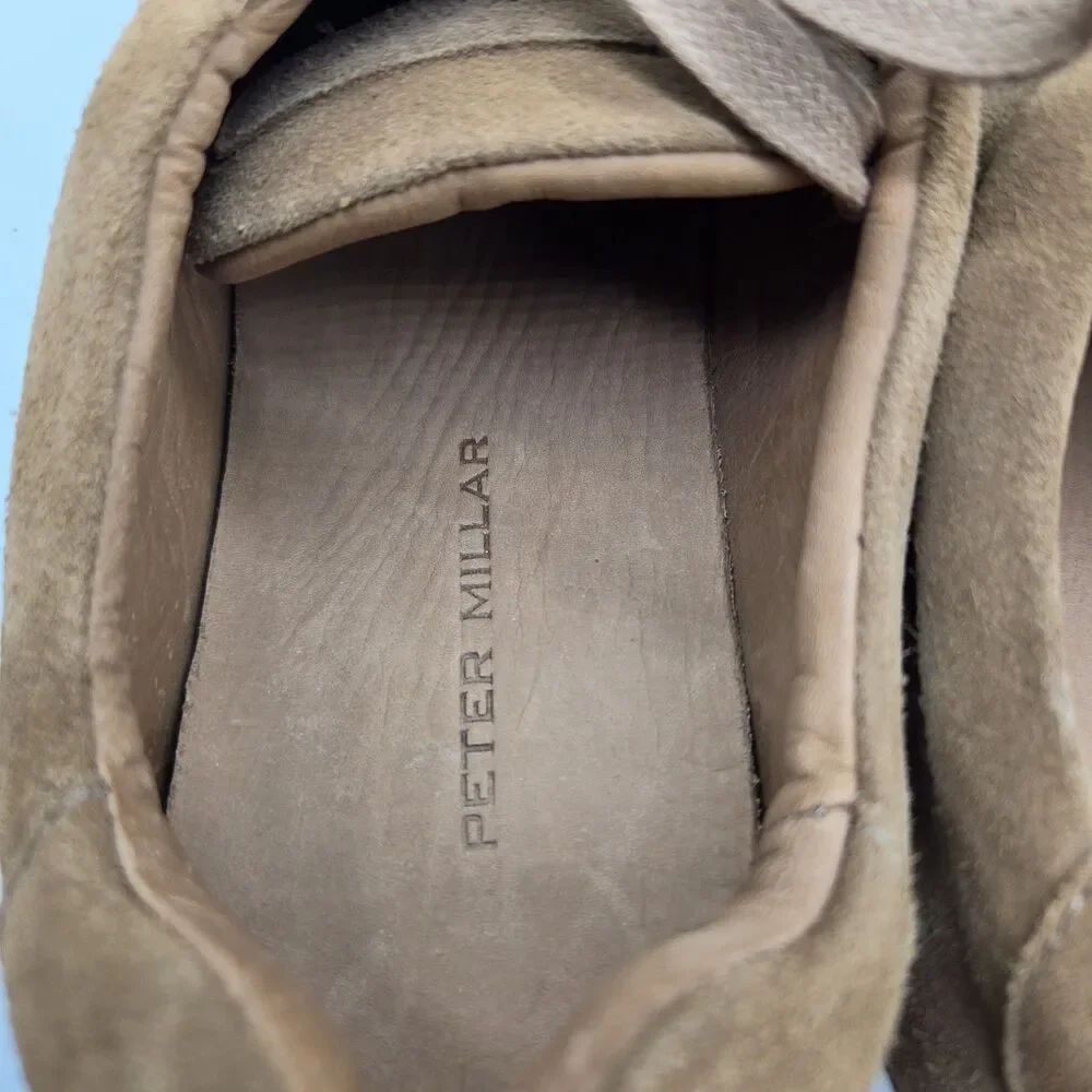 Peter Millar Vantage Lite Tan Suede Sneaker Mf25Xf55  Men Size 10.5 NEW